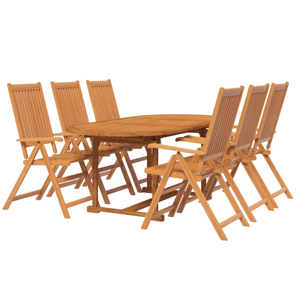 vidaXL 7 Piece Patio Dining Set Solid Wood Acacia-1