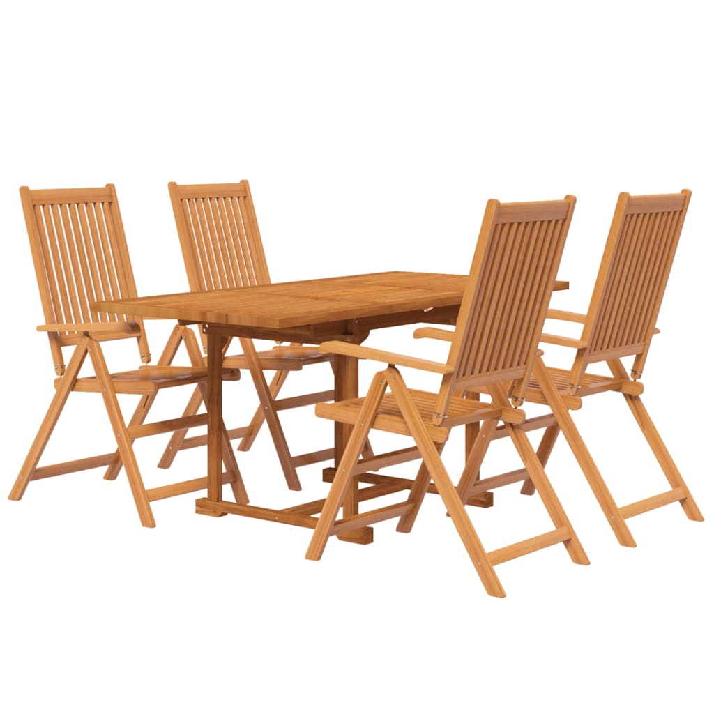 vidaXL 5 Piece Patio Dining Set Solid Wood Acacia-1