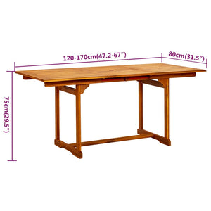 vidaXL 5 Piece Patio Dining Set Solid Wood Acacia-8