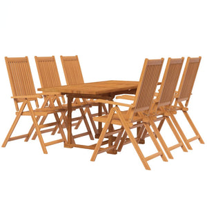 vidaXL 7 Piece Patio Dining Set Solid Wood Acacia-2