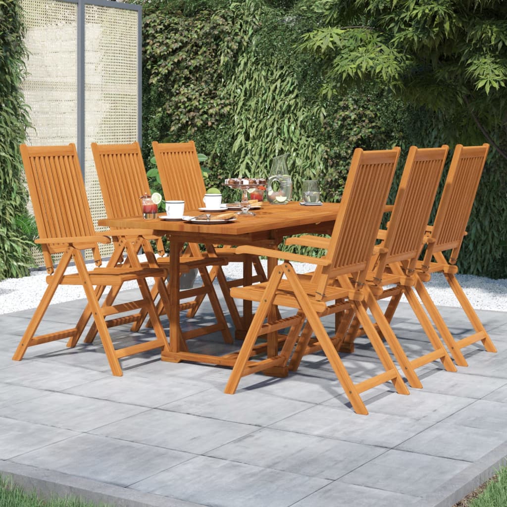 vidaXL 7 Piece Patio Dining Set Solid Wood Acacia-0