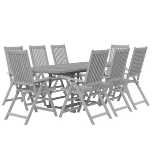 vidaXL 9 Piece Patio Dining Set Solid Wood Acacia-2