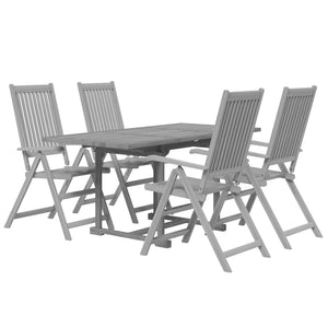 vidaXL 5 Piece Patio Dining Set Solid Wood Acacia-1