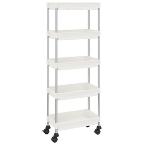 vidaXL 5-Tier Kitchen Trolley Rolling Storage Cart with Wheels Iron and ABS-12