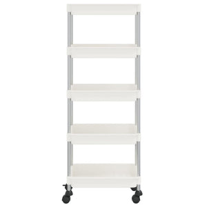 vidaXL 5-Tier Kitchen Trolley Rolling Storage Cart with Wheels Iron and ABS-16