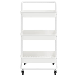 vidaXL 3-Tier Kitchen Trolley Rolling Storage Cart with Wheels Iron and ABS-11