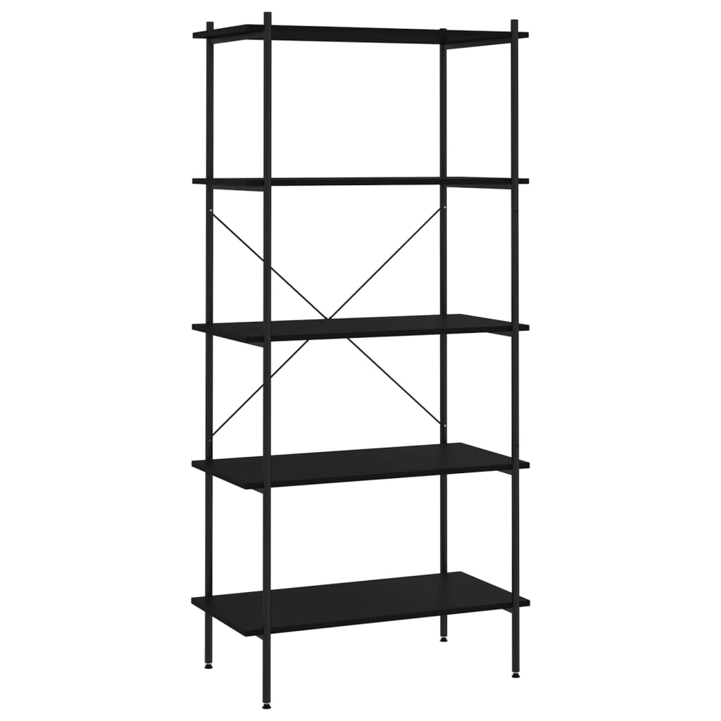 vidaXL 5-Tier Shelving Unit Standing Bookcase Bookshelf for Living Room Office-12