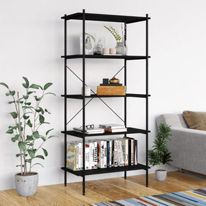 vidaXL 5-Tier Shelving Unit Standing Bookcase Bookshelf for Living Room Office-14