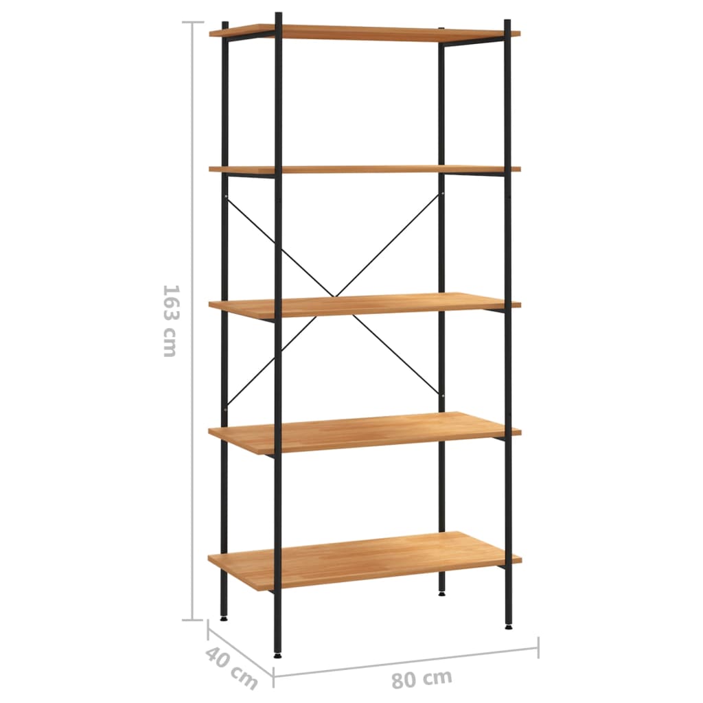 vidaXL 5-Tier Shelving Unit Standing Bookcase Bookshelf for Living Room Office-10