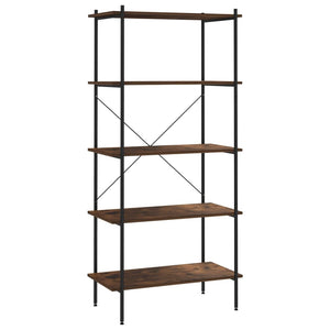 vidaXL 5-Tier Shelving Unit Standing Bookcase Bookshelf for Living Room Office-2