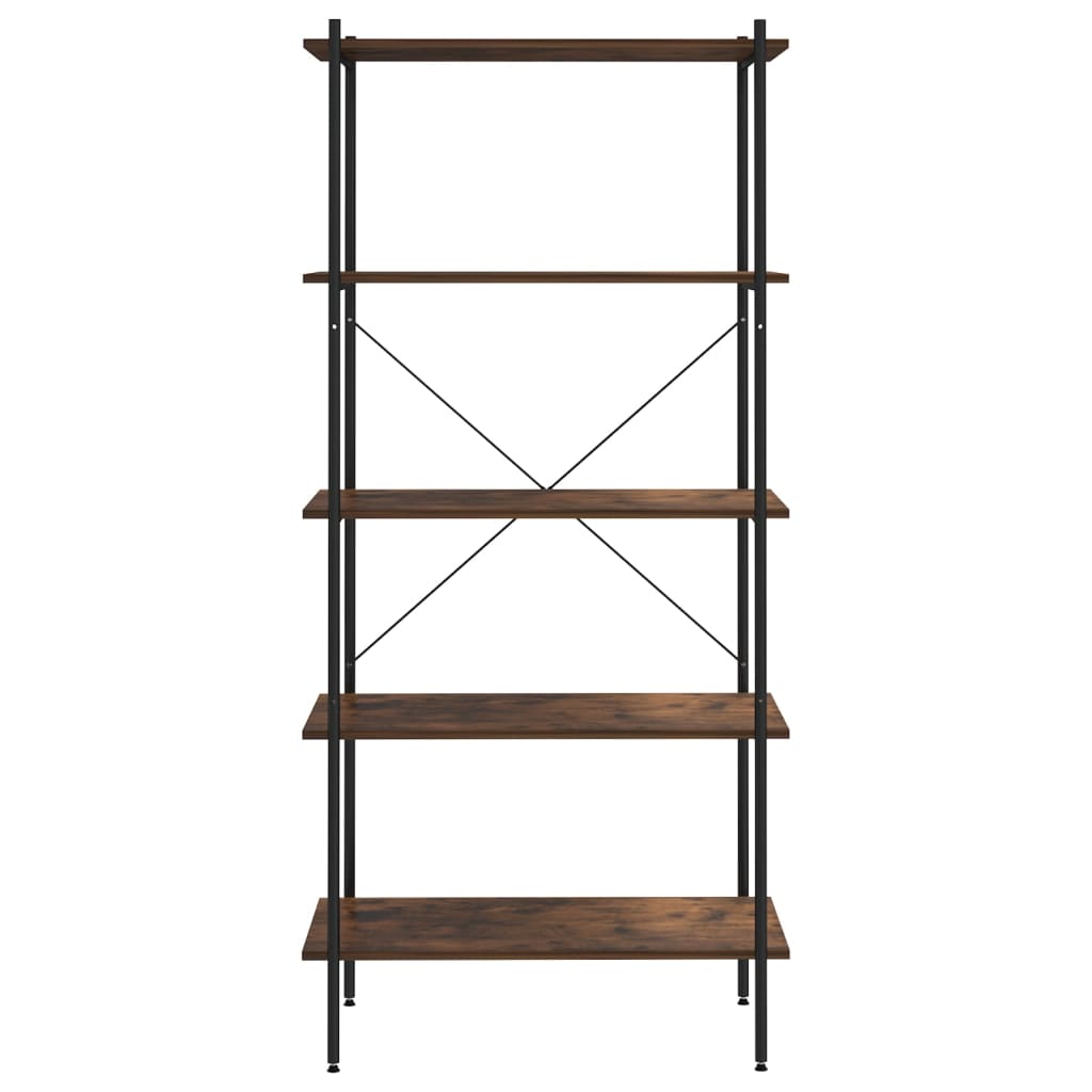 vidaXL 5-Tier Shelving Unit Standing Bookcase Bookshelf for Living Room Office-9