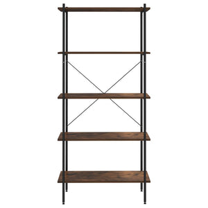 vidaXL 5-Tier Shelving Unit Standing Bookcase Bookshelf for Living Room Office-9