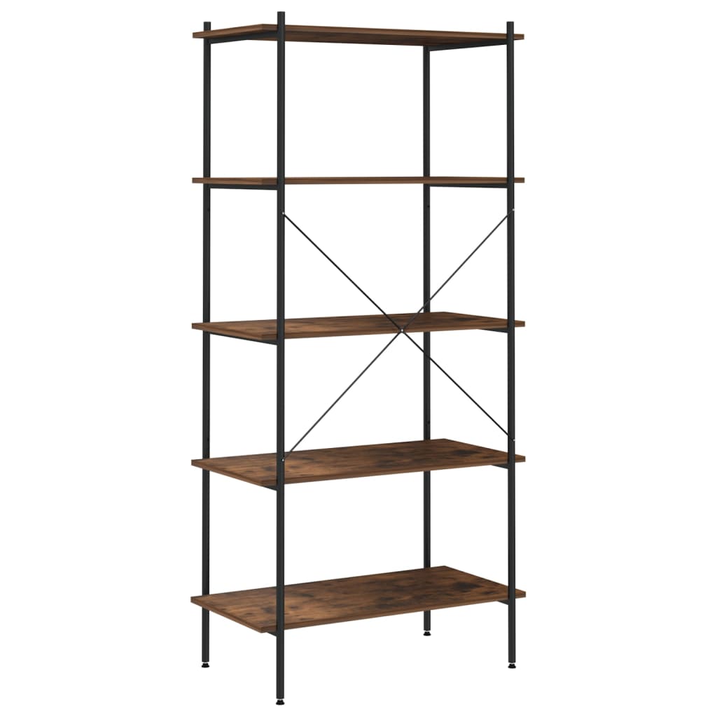 vidaXL 5-Tier Shelving Unit Standing Bookcase Bookshelf for Living Room Office-13