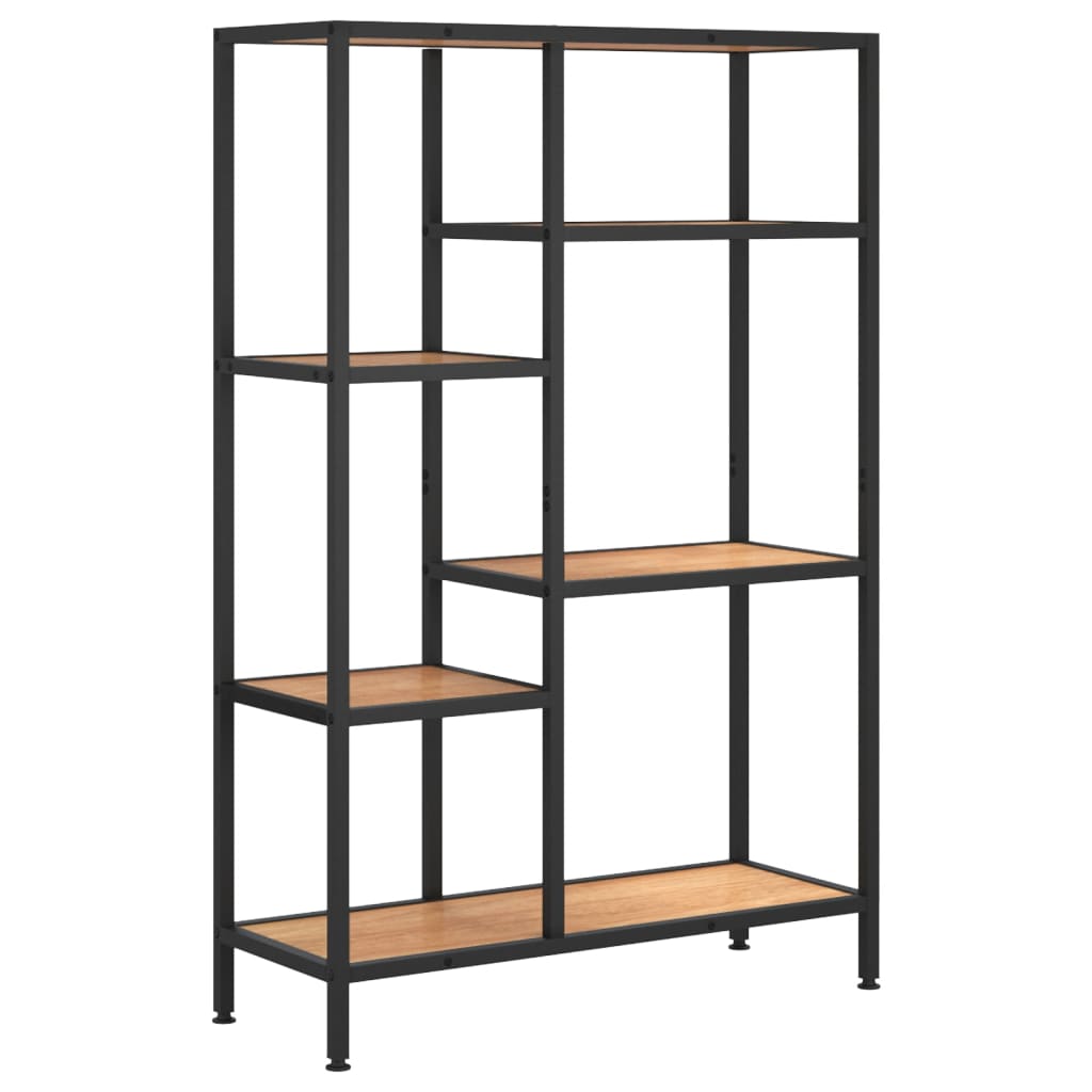 vidaXL Book Shelf Bookcase Storage Organizer Rack Steel and Engineered Wood-1