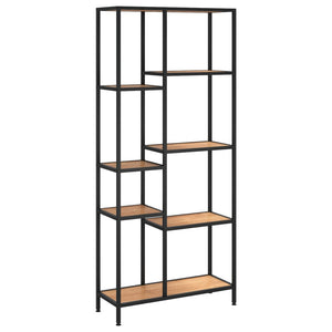 vidaXL Book Shelf Bookcase Storage Organizer Rack Steel and Engineered Wood-22