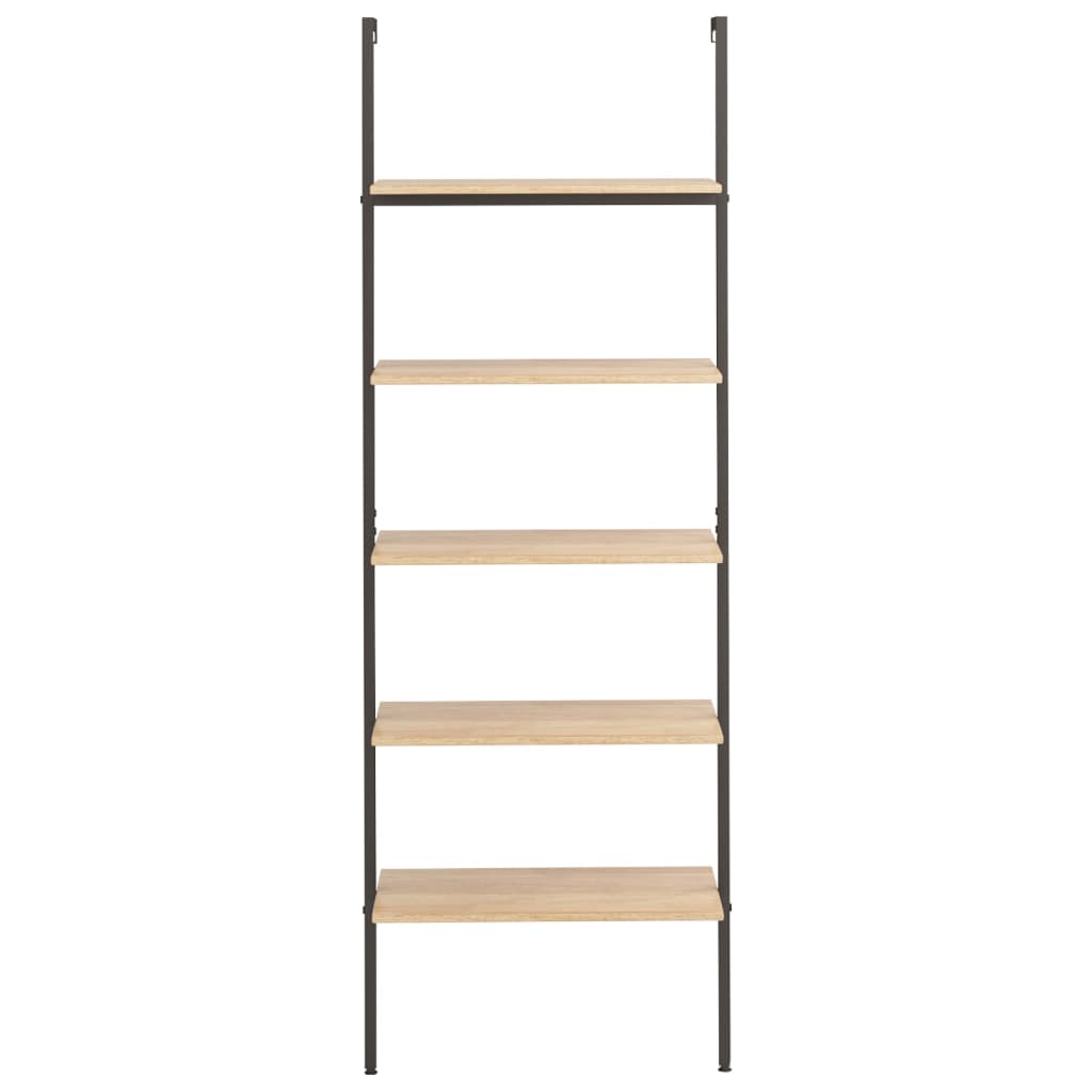 vidaXL 5-Tier Leaning Shelf Storage 5-Tier Bookshelf Rack for Living Room-26