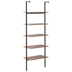 vidaXL 5-Tier Leaning Shelf Storage 5-Tier Bookshelf Rack for Living Room-11