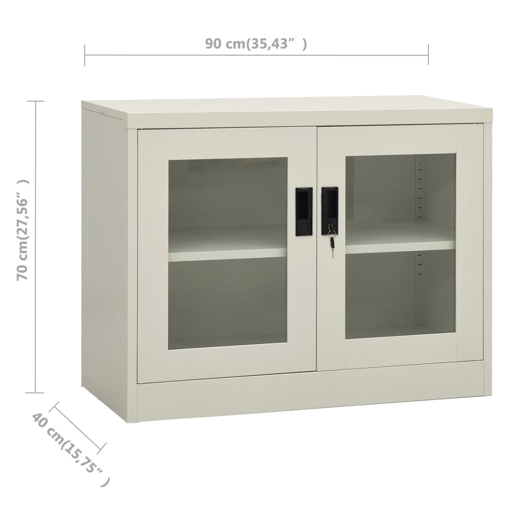 vidaXL Office Cabinet Anthracite 35.4"x15.7"x41.3" Steel-64