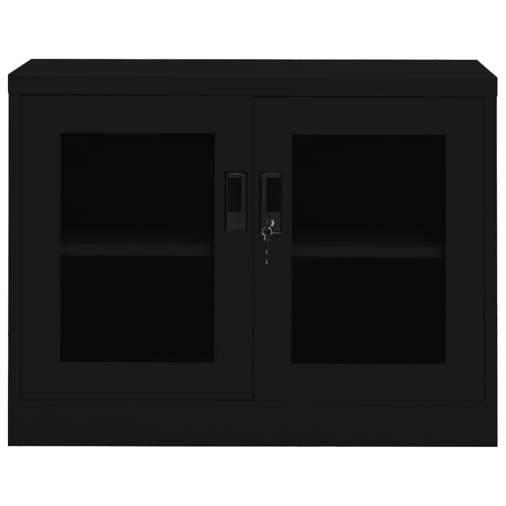 vidaXL Office Cabinet Anthracite 35.4"x15.7"x41.3" Steel-58