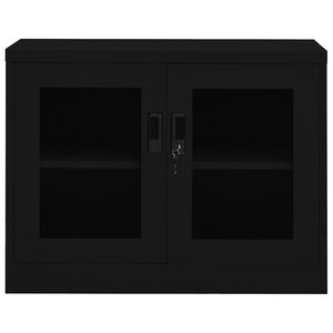 vidaXL Office Cabinet Anthracite 35.4"x15.7"x41.3" Steel-58