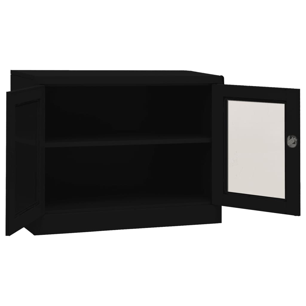 vidaXL Office Cabinet Anthracite 35.4"x15.7"x41.3" Steel-9