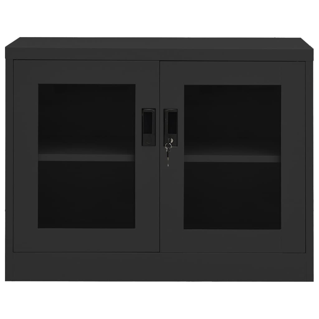 vidaXL Office Cabinet Anthracite 35.4"x15.7"x41.3" Steel-10