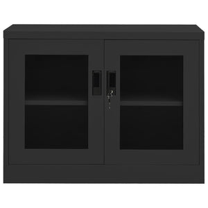 vidaXL Office Cabinet Anthracite 35.4"x15.7"x41.3" Steel-10