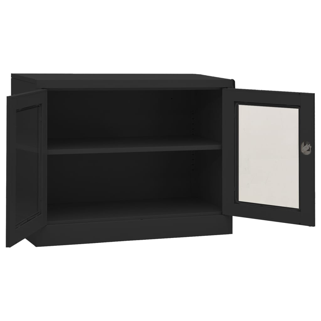 vidaXL Office Cabinet Anthracite 35.4"x15.7"x41.3" Steel-59