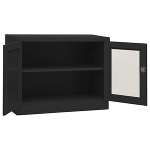 vidaXL Office Cabinet Anthracite 35.4"x15.7"x41.3" Steel-59