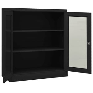 vidaXL Office Cabinet Anthracite 35.4"x15.7"x41.3" Steel-56