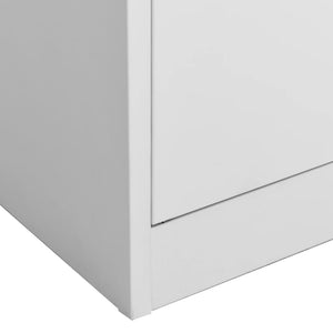 vidaXL Filing Cabinet Storage Metal Cabinet with Shelves for Home Office Steel-9