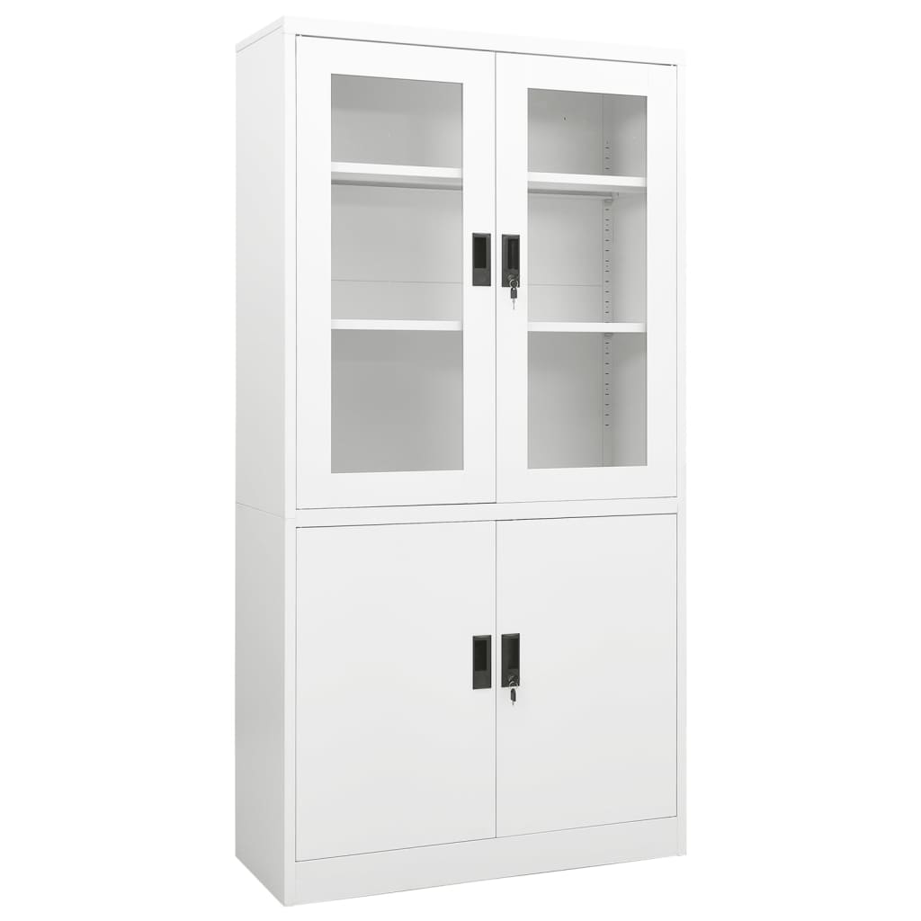 vidaXL Filing Cabinet Storage Cabinet Locker with Doors and Shelves Steel-12