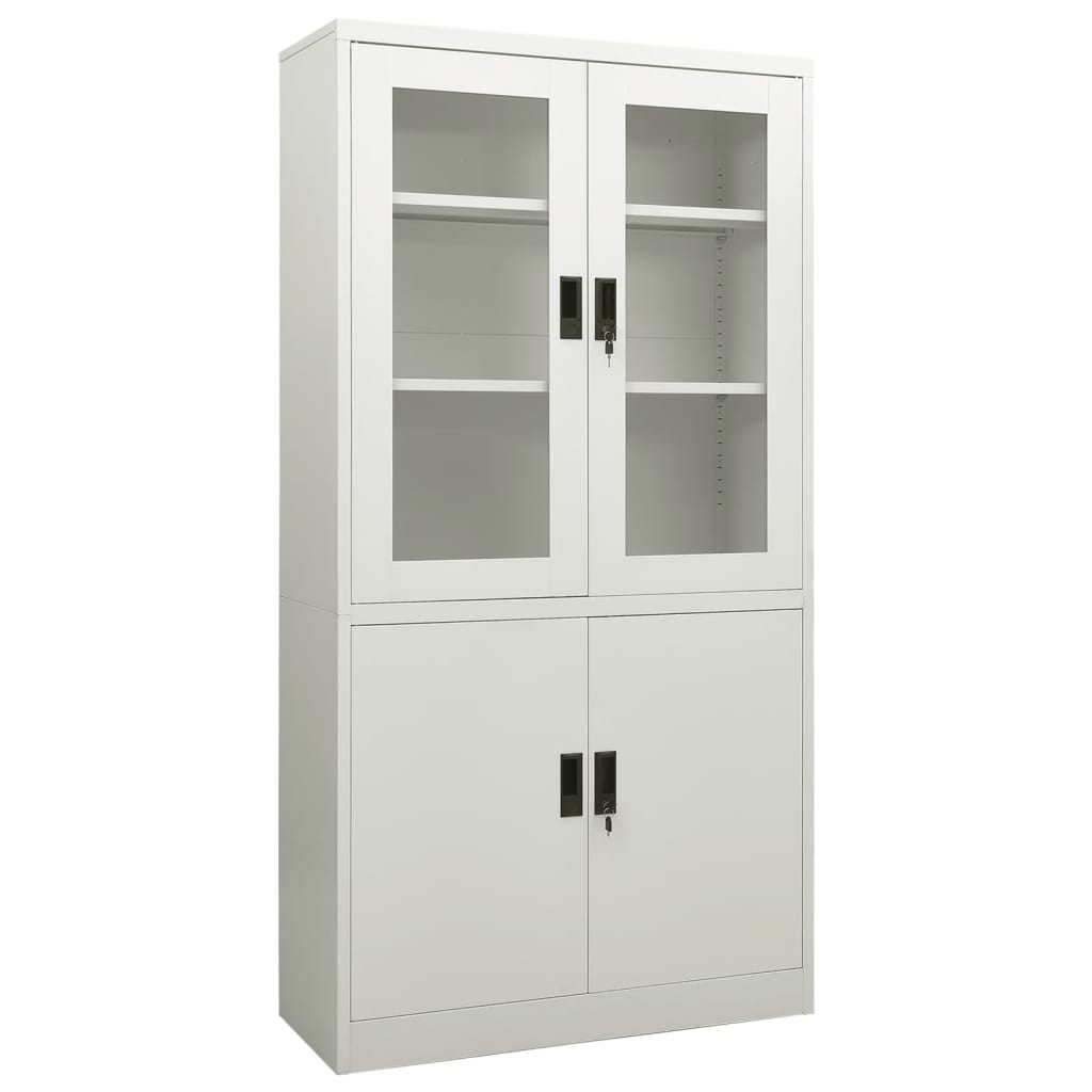 vidaXL Filing Cabinet Storage Cabinet Locker with Doors and Shelves Steel-6