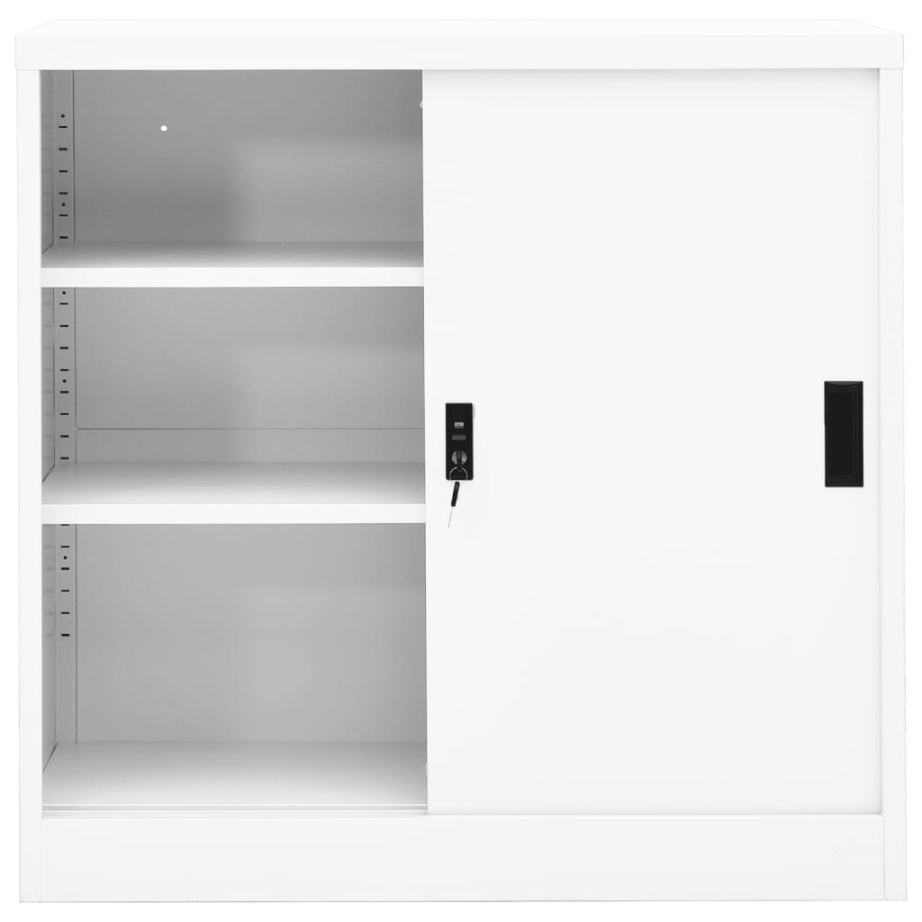 vidaXL Office Cabinet with Sliding Door Anthracite 35.4"x15.7"x35.4" Steel-6