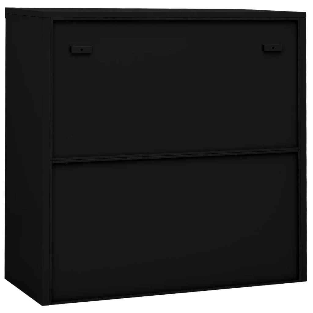 vidaXL Office Cabinet with Sliding Door Anthracite 35.4"x15.7"x35.4" Steel-27