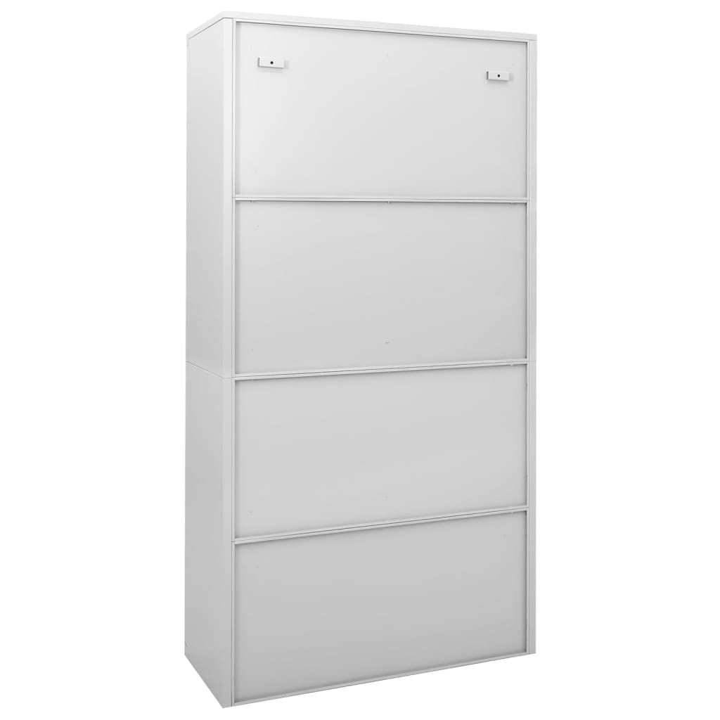 vidaXL Filing Cabinet Lockable Storage Filing Cabinet with Sliding Door Steel-7