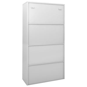 vidaXL Filing Cabinet Lockable Storage Filing Cabinet with Sliding Door Steel-7