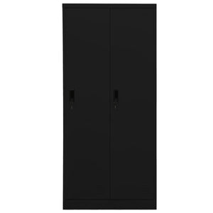 vidaXL Wardrobe Armoire Clothes Storage Closet with 2 Lockable Doors Steel-11