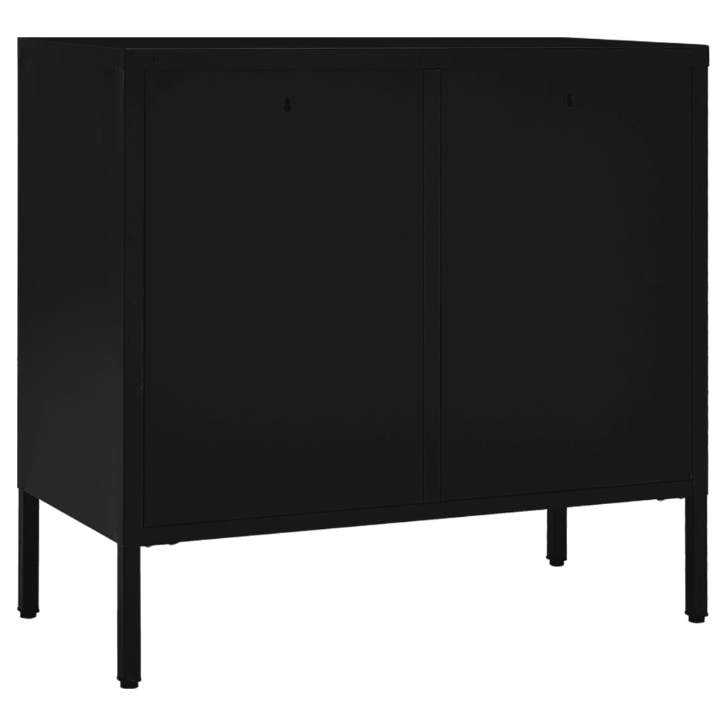 vidaXL Sideboard Side Table for Living Room Bedroom Steel and Tempered Glass-22