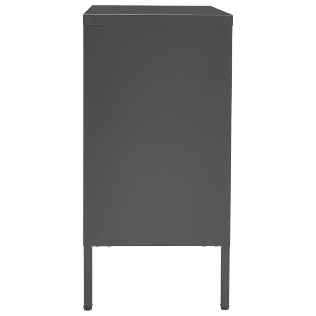 vidaXL Sideboard Side Table for Living Room Bedroom Steel and Tempered Glass-13