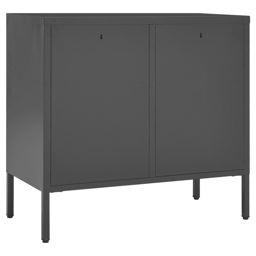 vidaXL Sideboard Side Table for Living Room Bedroom Steel and Tempered Glass-17