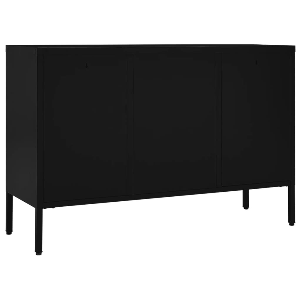 vidaXL Sideboard Side Table with Adjustable Shelf Steel and Tempered Glass-23