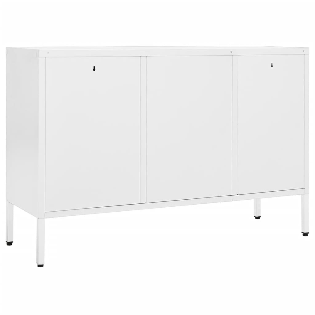 vidaXL Sideboard Side Table with Adjustable Shelf Steel and Tempered Glass-13