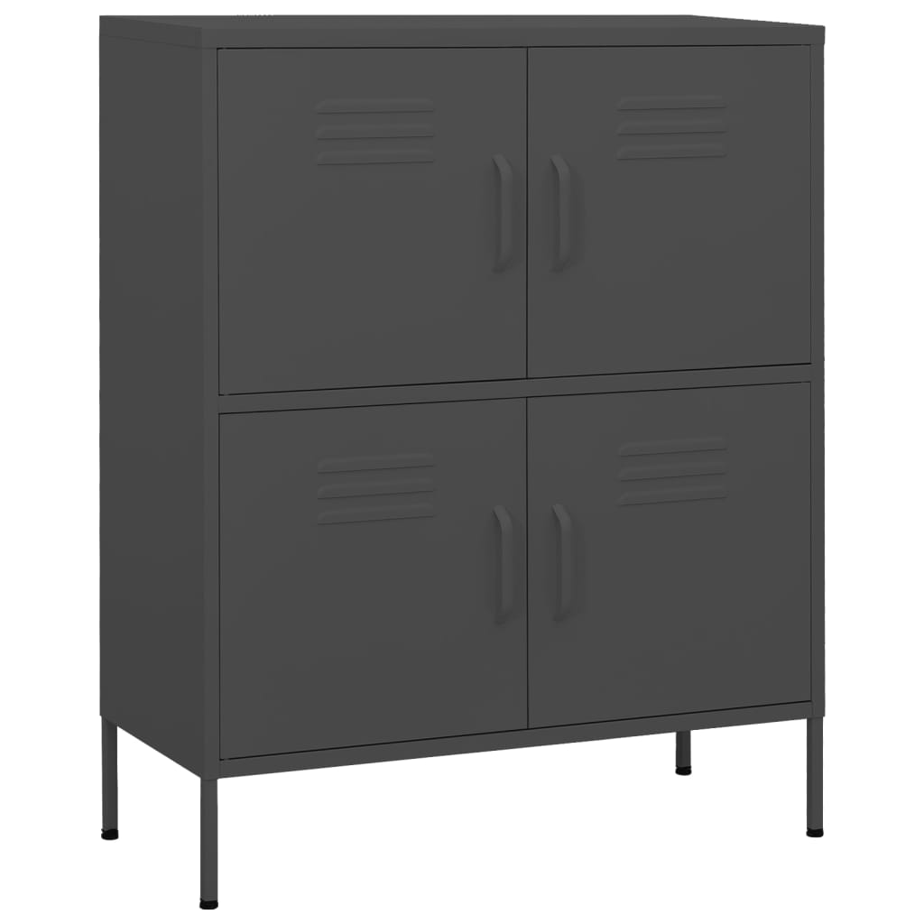 vidaXL Storage Cabinet Freestanding File Cabinet with Shelves for Office Steel-15