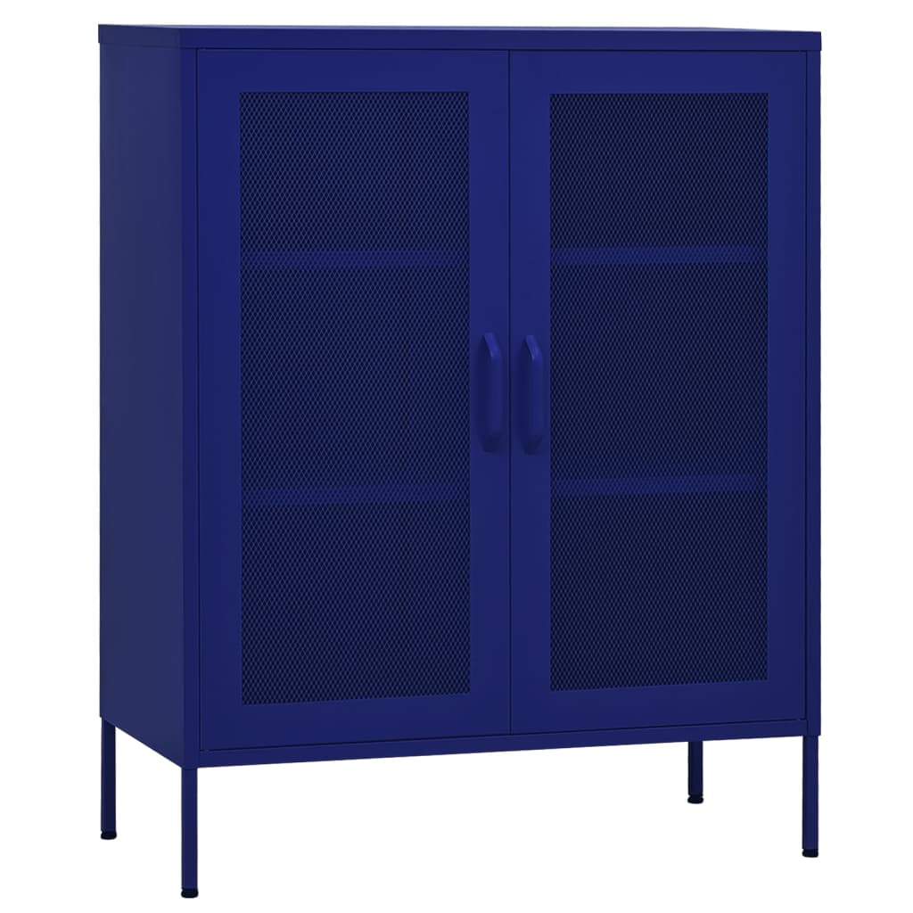 vidaXL Storage Cabinet Sideboard Filing Cabinet with Shelves for Hallway Steel-2