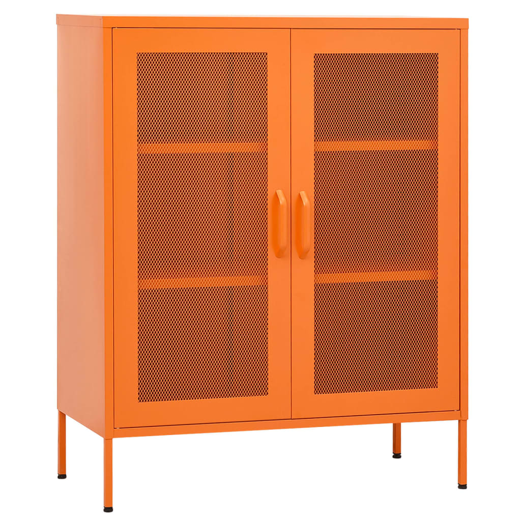 vidaXL Storage Cabinet Sideboard Filing Cabinet with Shelves for Hallway Steel-20