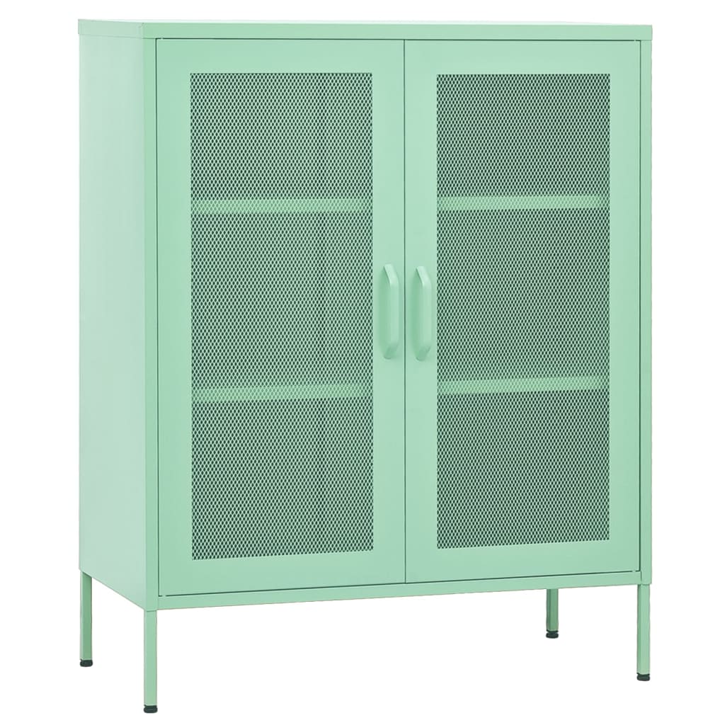 vidaXL Storage Cabinet Sideboard Filing Cabinet with Shelves for Hallway Steel-7