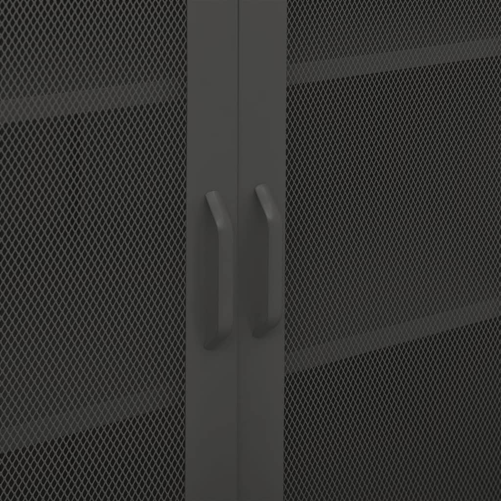 vidaXL Storage Cabinet Sideboard Filing Cabinet with Shelves for Hallway Steel-19
