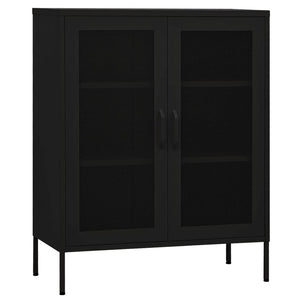 vidaXL Storage Cabinet Sideboard Filing Cabinet with Shelves for Hallway Steel-3