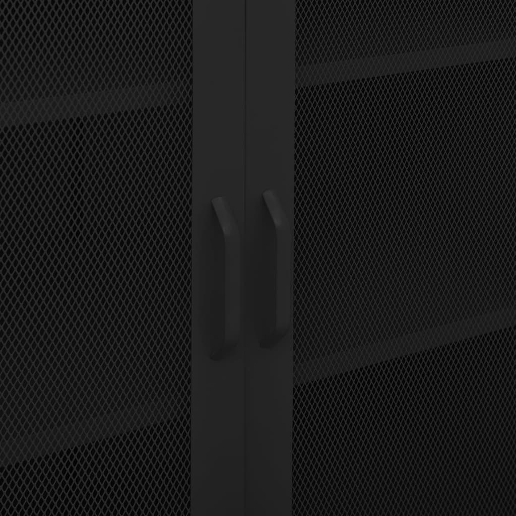 vidaXL Storage Cabinet Sideboard Filing Cabinet with Shelves for Hallway Steel-12
